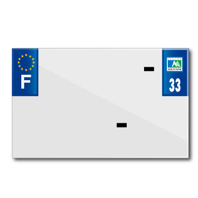 BANDE PLAQUE MOTO 210x130 POUR PVC VIERGE DEP. 33-EURO (VENDU A L'UNITE)