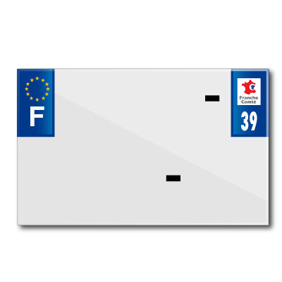 BANDE PLAQUE MOTO 210x130 POUR PVC VIERGE DEP. 39-EURO (VENDU A L'UNITE)