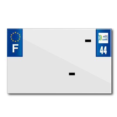 BANDE PLAQUE MOTO 210x130 POUR PVC VIERGE DEP. 44-EURO (VENDU A L'UNITE)