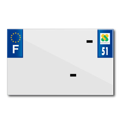 BANDE PLAQUE MOTO 210x130 POUR PVC VIERGE DEP. 51-EURO (VENDU A L'UNITE)