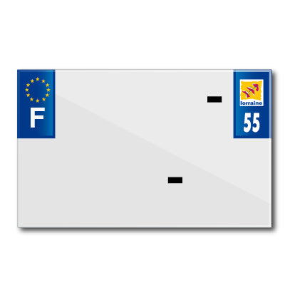 BANDE PLAQUE MOTO 210x130 POUR PVC VIERGE DEP. 55-EURO (VENDU A L'UNITE)