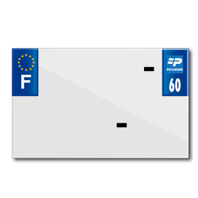 BANDE PLAQUE MOTO 210x130 POUR PVC VIERGE DEP. 60-EURO (VENDU A L'UNITE)