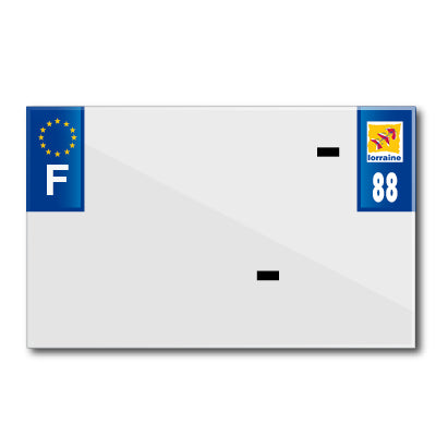 BANDE PLAQUE MOTO 210x130 POUR PVC VIERGE DEP. 88-EURO (VENDU A L'UNITE)