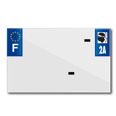 BANDE PLAQUE MOTO 210x130 POUR PVC VIERGE DEP.2A-EURO (VENDU A L'UNITE)