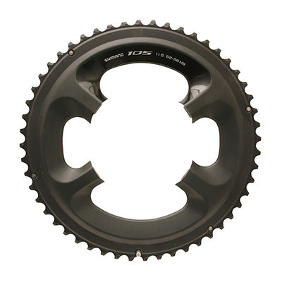 ROAD CHAINRING 4BRA D.110 FOR SHIMANO 105 5800 ORIGINAL 52TTS EXTERIOR 11V. BLACK