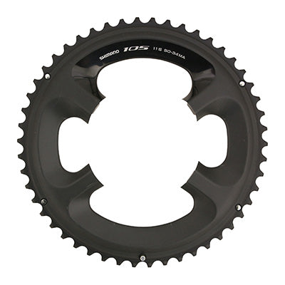 ROAD CHAINRING 4BRA D.110 FOR SHIMANO 105 5800 ORIGINAL 50TTS EXTERIOR 11V. BLACK