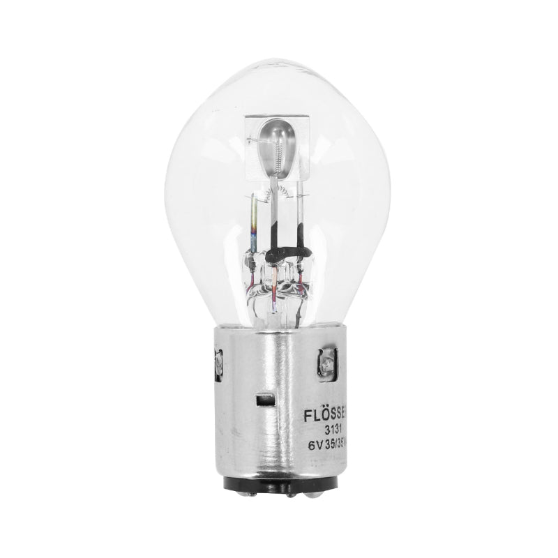 AMPOULE-LAMPE STANDARD  6V 35-35W CULOT BA20d BULB S2 BLANC (PROJECTEUR) (VENDU A L'UNITE)  -FLOSSER-