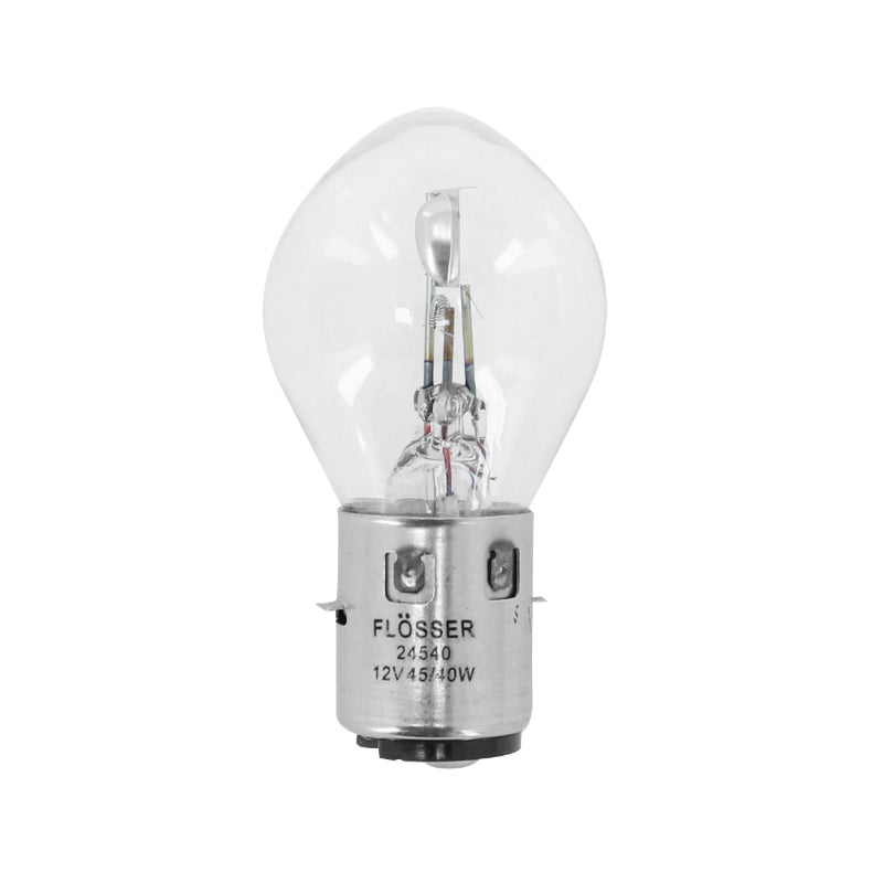 STANDARD LAMP BULB 12V 45-40W BA20d BASE WHITE (PROJECTOR) (SOLD INDIVIDUALLY) -FLOSSER-