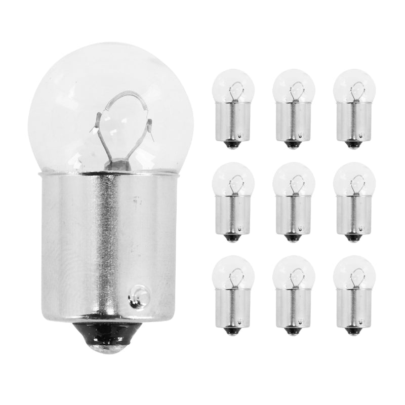 STANDARD LAMP BULB 12V 21W BA15s BASE STANDARD R10W WHITE GREASER (POSITION LIGHT) (BOX OF 10) -FLOSSER-