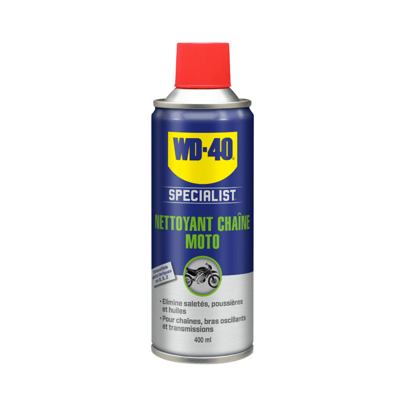 NETTOYANT CHAINE WD-40 SPECIALIST MOTO (AEROSOL 400 ml)