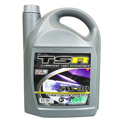 HUILE MOTEUR 4 TEMPS MINERVA AUTO SYNTHESE TSR  5W30 (100% SYNTHESE POUR MOTEURS FAP DIESEL ET ESSENCE) (5L)