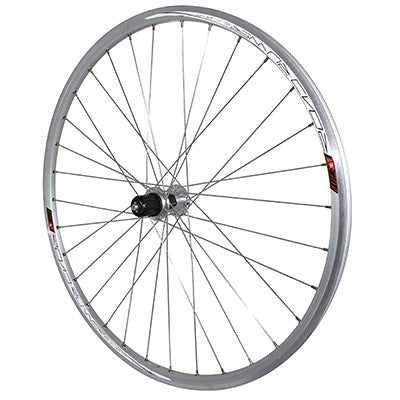 ROUE ROUTE PATIN BLOCAGE 700 ROAD RUNNER ARRIERE ARGENT MOYEU ALU CASSETTE TYPE SHIMANO 10-9-8V 32 RAYONS GALVA JANTE 15C