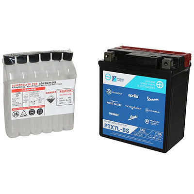 BATTERIE 12V 6Ah PTX7L-BS ORIGINE PIAGGIO COMMUN A LA GAMME (lg113xL70xH132)  -1R000317-