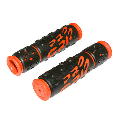 POIGNEE VTT PROGRIP 953 NOIR-ORANGE Ø22mm L122mm PREDECOUPE POUR 90mm (PAIRE)