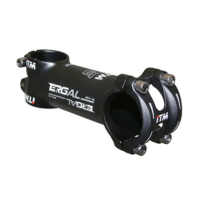 ITM ERGAL ZWART OMKEERBARE WEG-MTB STEM 31.8 6° HOEK L 80mm 134g