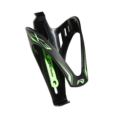 RACE ONE X3 RACE BOTTLE CAGE MAT BLACK-FLUO GREEN DECO