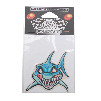 AUTOCOLLANT-STICKER MERYT DESSIN SHARK MECHANT (8x8cm)