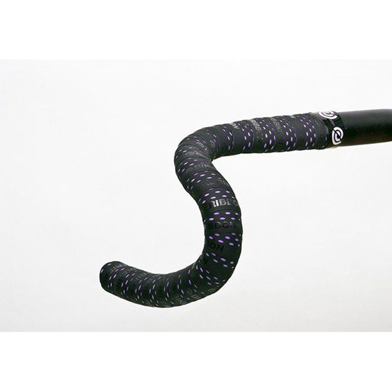 HANDLEBAR TAPE - BIKE RIBBON DROP HANDLEBAR BLACK-PURPLE