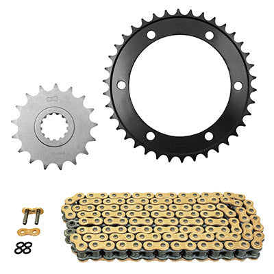 KIT CHAINE ADAPTABLE YAMAHA 1300 XJR 1998+2001, XJR SP 1999+2001  530  17x38  (DIAM COURONNE 130-150-10.5)  (DEMULTIPLICATION ORIGINE)  -AFAM-