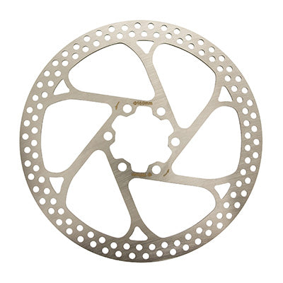 ROAD BRAKE DISC - MTB 6 HOLES NEWTON BRAKCO COMPATIBLE SHIMANO AND OTHERS 160mm SILVER (RECTIFIED EDGE FOR SAFETY)