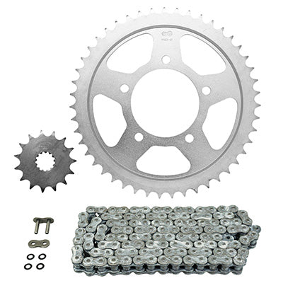 KIT CHAINE ADAPTABLE SUZUKI 600 GSF BANDIT 2000+2004, GSF S BANDIT 2000+2004  530  15x47  (DIAM COURONNE 87-110-10.5)  (DEMULTIPLICATION ORIGINE)  -AFAM-