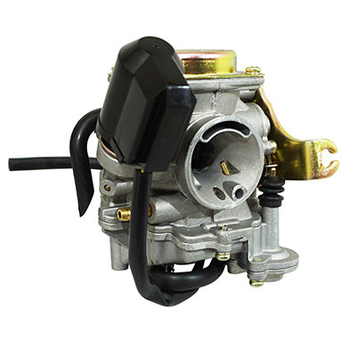 CARBURATEUR SCOOT ADAPTABLE SCOOT 50 CHINOIS 4T GY6,139QMB-PEUGEOT 50 KISBEE 4T, V-CLIC 4T-KYMCO 50 AGILITY 4T-SYM 50 ORBIT 4T-BAOTIAN 50 BT49QT 4T (DIAM 18mm ORIGINE)  -P2R QUALITE ECO-