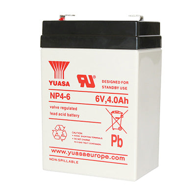 BATTERIE  6V  4 Ah NP4-6S YUASA VRLA SANS ENTRETIEN  (Lg70xL47xH105,5) (SPECIAL DAX)