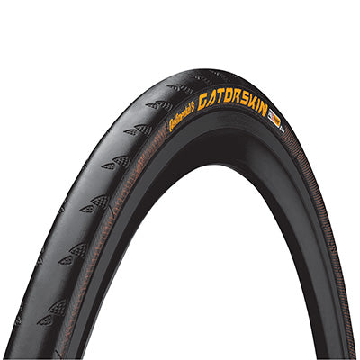 ROAD TIRE 700 X 25 CONTINENTAL GATORSKIN BLACK ANTI-PUNCTURE PROTECTION TS (25-622) USES GP-4SEASON TECHNOLOGY