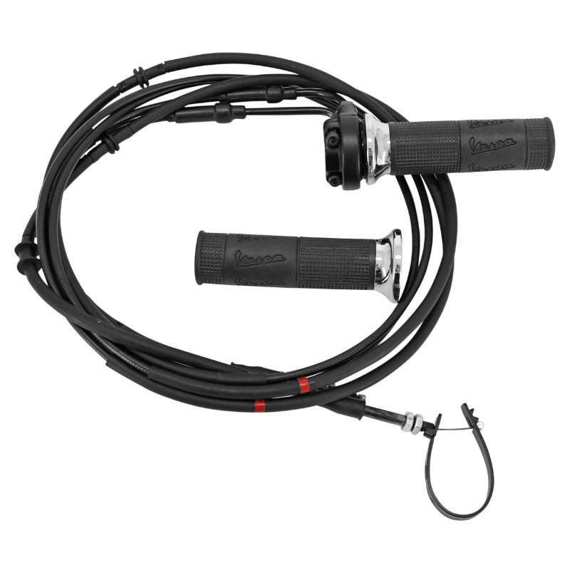 CABLE-COMMANDE-TRANSMISSION DE GAZ+MANCHON-POIGNEE ORIGINE PIAGGIO 300 VESPA GTS 2016+2018 -CM087710-