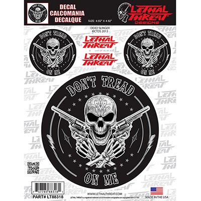 AUTOCOLLANT-STICKER LETHAL THREAT DEAD SLINGER (150x200mm) (LT88318)