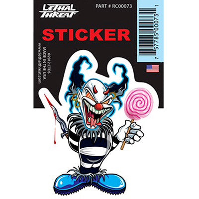 STICKER-STICKER LETHAL THREAT MINI VILAIN CLOWN BLUE (60x80mm)