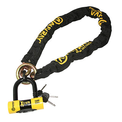 AUVRAY XTREM LASSO 1.20M CHAIN ​​LOCK LINK DIAM 13.5mm WITH U XTREM MINI (DIAM 16mm) (SRA CLASS CHAIN ​​+ U)