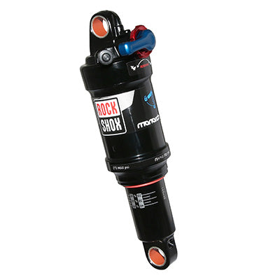 AMORTISSEUR CADRE VTT ROCKSHOX MONARCH RL REGLABLE-BLOCABLE 165mm x 38mm DETENTE EXTERNE, COMPRESSION 2 POSITIONS (BAGUES NON FOURNIES)