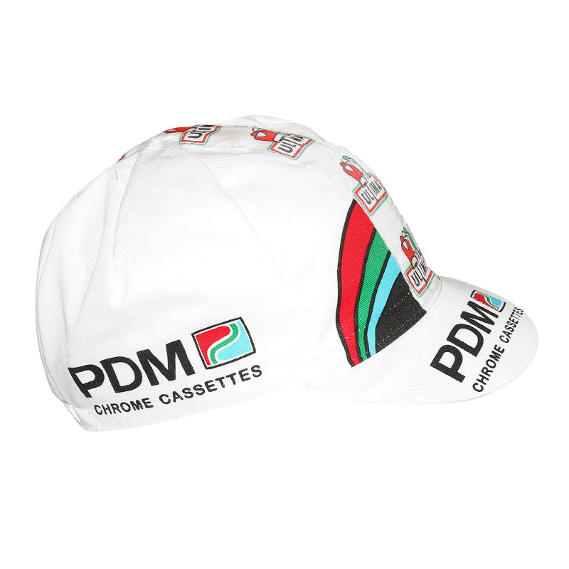 VINTAGE PDM WHITE TEAM CYCLING CAP