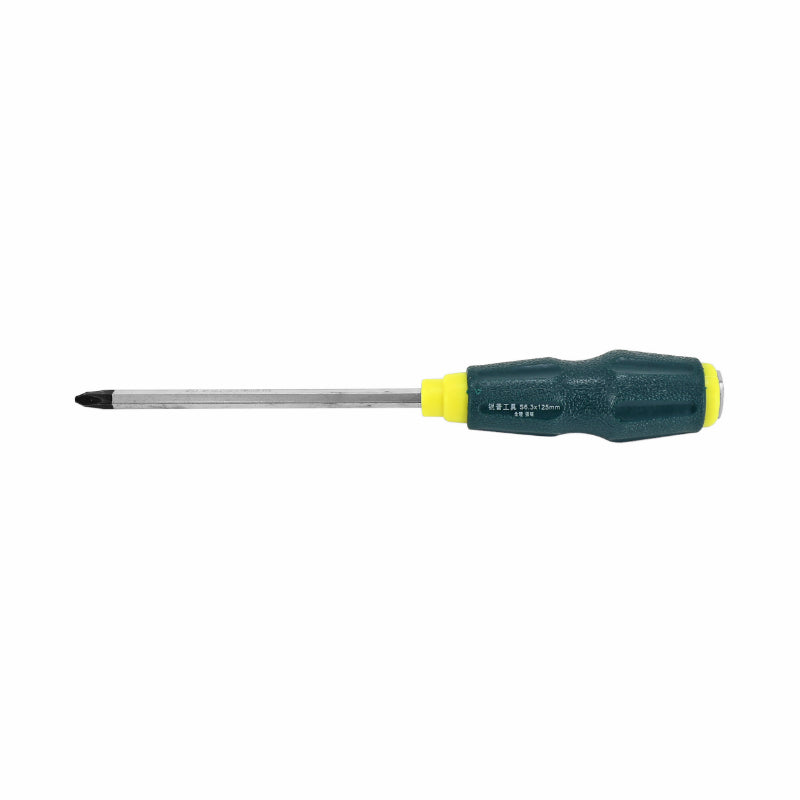 6.3 mm CROSS-HEAD SCREWDRIVER L 125 mm CHROME-VANADIUM HEXAGONAL SHANK WITH STRIKING BIT (WITH HOLDER) -P2R-