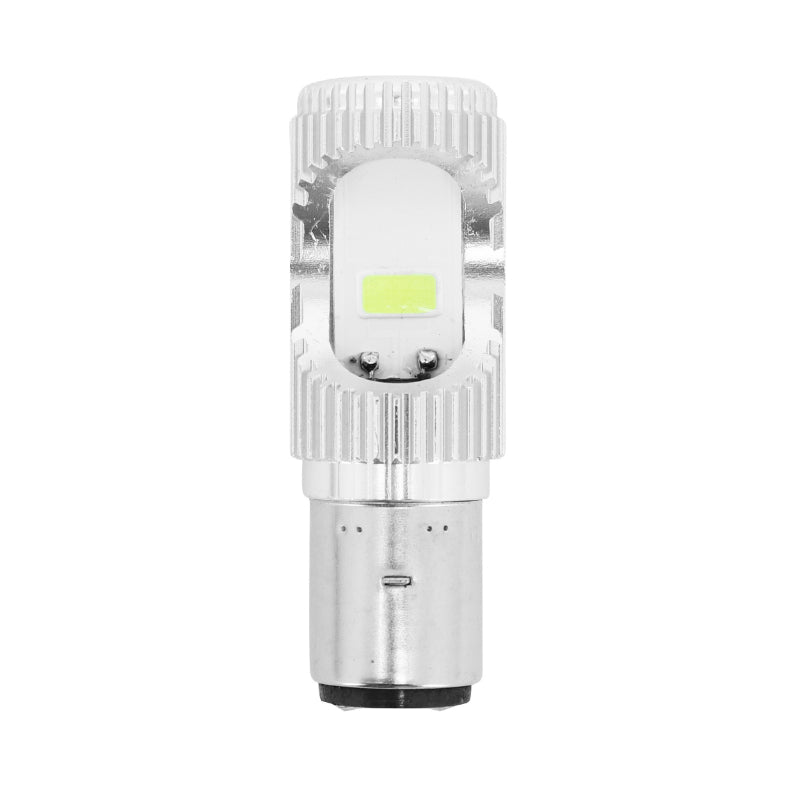 LED BULB 12V 10W BA20d BASE 1200 LUMENS 3000-8500K WHITE LIGHTING SMD WITH RADIATOR (HEADLIGHT CODE) (SOLD INDIVIDUALLY) ** -REPLAY-