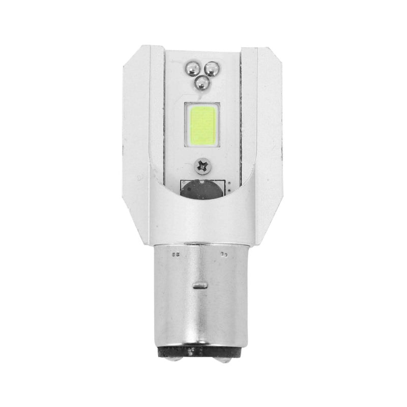 AMPOULE-LAMPE A LED 12V 10W CULOT BA20d 2400 LUMENS 3000-8500K ECLAIRAGE BLANC SMD AVEC RADIATEUR (CODE-PHARE) (VENDU A L'UNITE) **  -REPLAY-