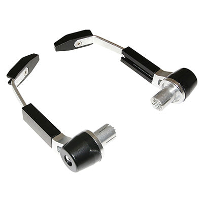 REPLAY RR ALU BRAKE LEVER PROTECTION WITH BLACK-SILVER ENDS (FOR ALL TYPES OF 13 AND 17 mm HANDLEBARS) (PAIR)