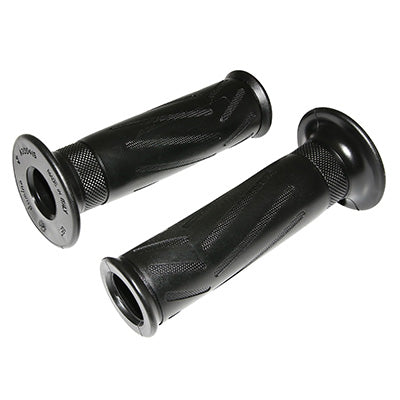 REVETEMENT POIGNEE DOMINO MOTO ON ROAD 0300 STYLE YAMAHA NOIR OPEN END 120mm (PAIRE)