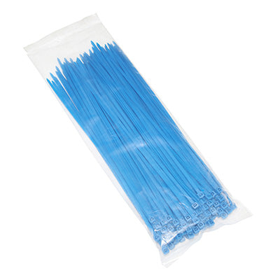 NYLON KLEM RILSAN TYPE 3,6x250mm FLUO BLAUW (VERKOCHT PER 100) -P2R-