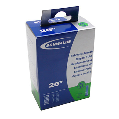 CHAMBRE A AIR VELO 26 x 1.50-2.50 SCHWALBE VALVE STANDARD TOUT ALU (AV13)