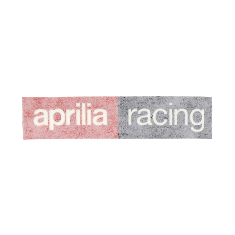 AUTOCOLLANT-STICKER-DECOR GARDE BOUE AVANT APRILIA RACING ORIGINE PIAGGIO COMMUN A LA GAMME APRILIA -2H001617-