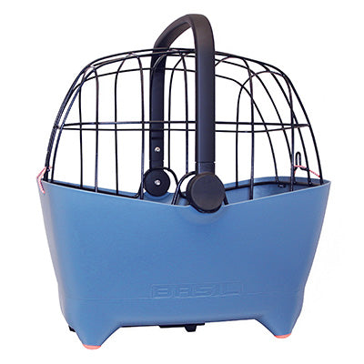 BASIL BUDDY BLUE PLASTIC REAR BASKET FOR DOG (45x32x22) (COMES WITH LUGGAGE RACK VICE MOUNTING) COMPATIBLE WITH MIK SYSTEM