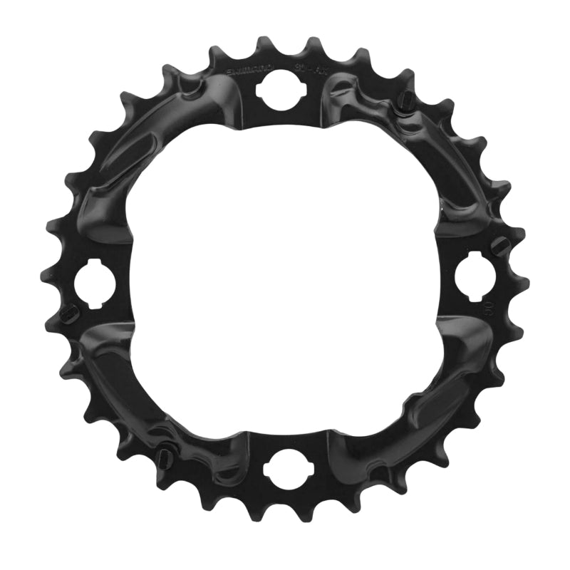 MTB CHAINRING 4BRA D.96 FOR SHIMANO ALIVIO M4000 TRIPLE 30DTS MIDDLE ORIGINAL BLACK 9V.