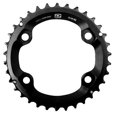 MTB CHAINRING 4BRA D.96 FOR SHIMANO DEORE M6000 DOUBLE 34TTS EXTERIOR ORIGINAL 10V.