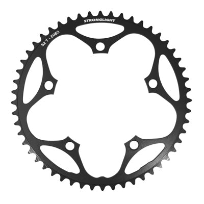 ROAD CHAINRING 5BRA D.130 STRONGLIGHT DURAL 52TTS BLACK SHIMANO TYPE 8-9S.