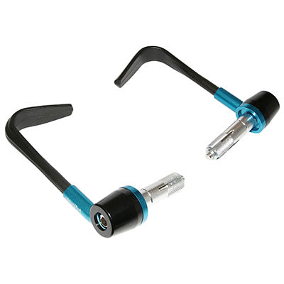 POLINI GP ALU + NYLON BRAKE LEVER PROTECTION WITH BLUE BLACK ENDS (FOR 18 AND 20 mm HANDLEBAR) (PAIR) (341.0034)