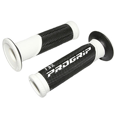 REVETEMENT POIGNEE PROGRIP SCOOTER ON ROAD 732 DOUBLE DENSITE NOIR-BLANC OPEN END 125mm (PAIRE)