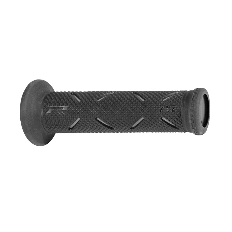 REVETEMENT POIGNEE PROGRIP MOTO ON ROAD 717 DOUBLE DENSITE NOIR-GRIS OPEN END 122mm (PAIRE)