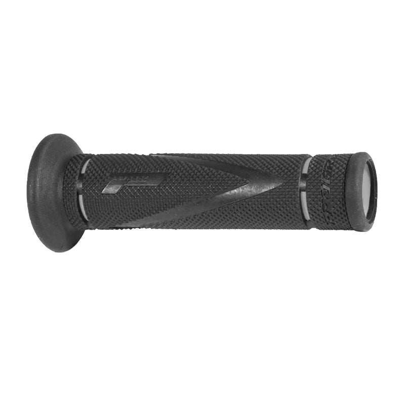 REVETEMENT POIGNEE PROGRIP MOTO ON ROAD 838 DOUBLE DENSITE NOIR-GRIS OPEN END 122mm (PAIRE)